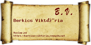 Berkics Viktória névjegykártya